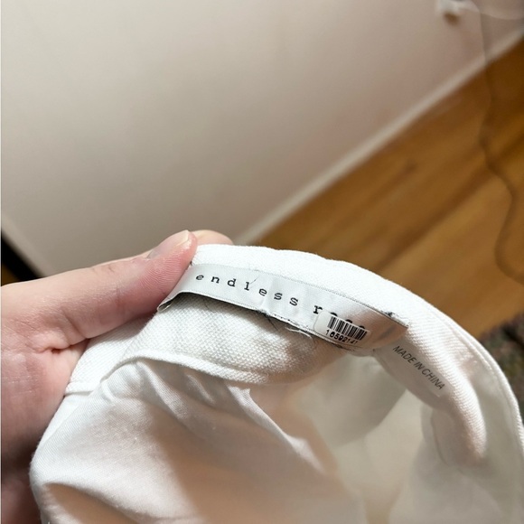 Endless Rose white Linen Blend Front-Slit Slim Midi Skirt size XS - Picture 2 of 7